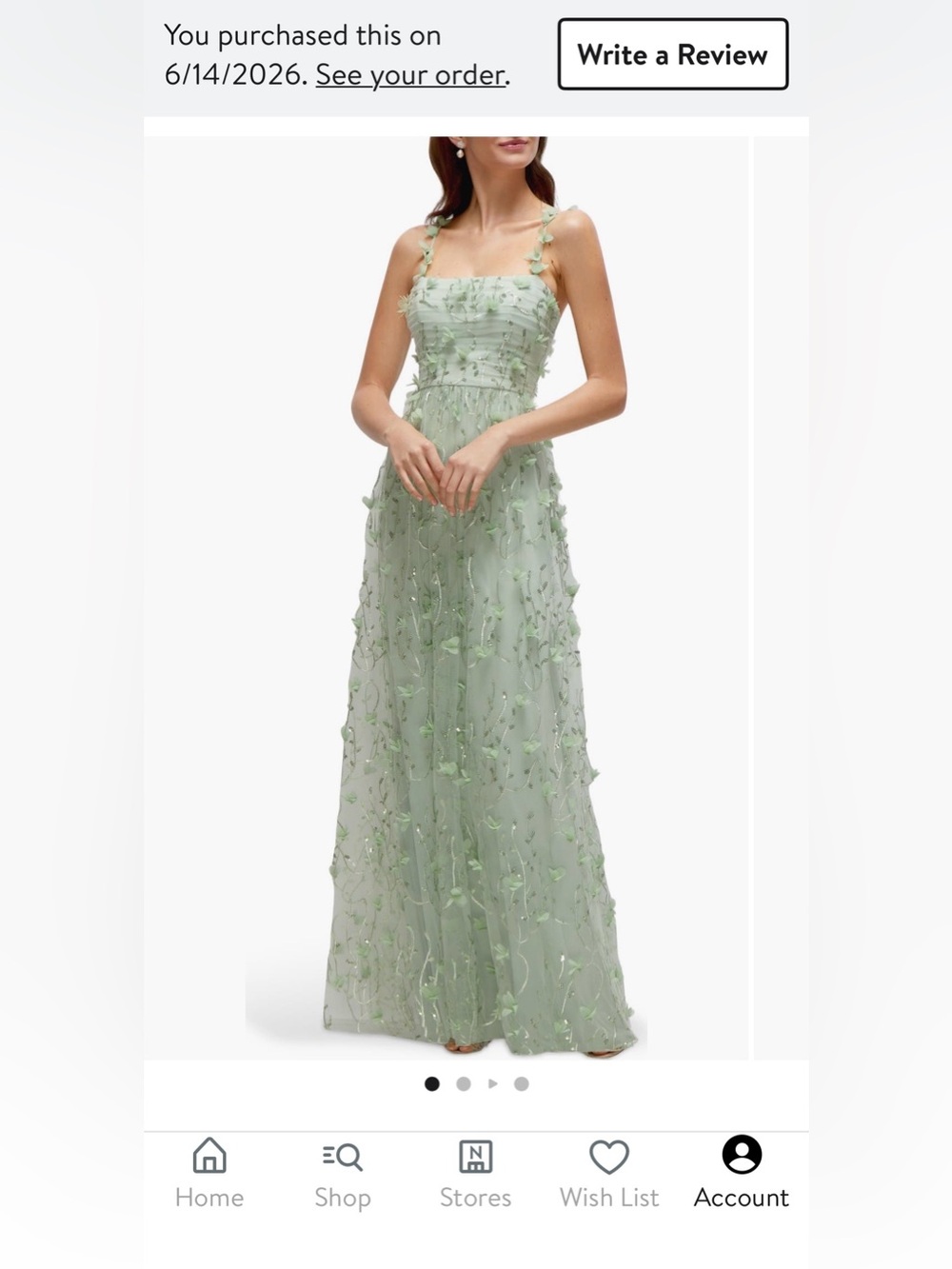 Dessy Collection Floral Embroidered Gown